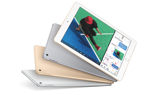 Four of the new 9.7-inch iPads