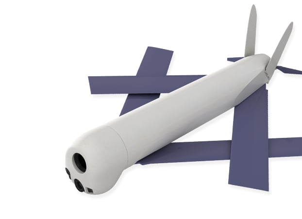 Photo of Aerovironment portable "Switchblade" UAV. 