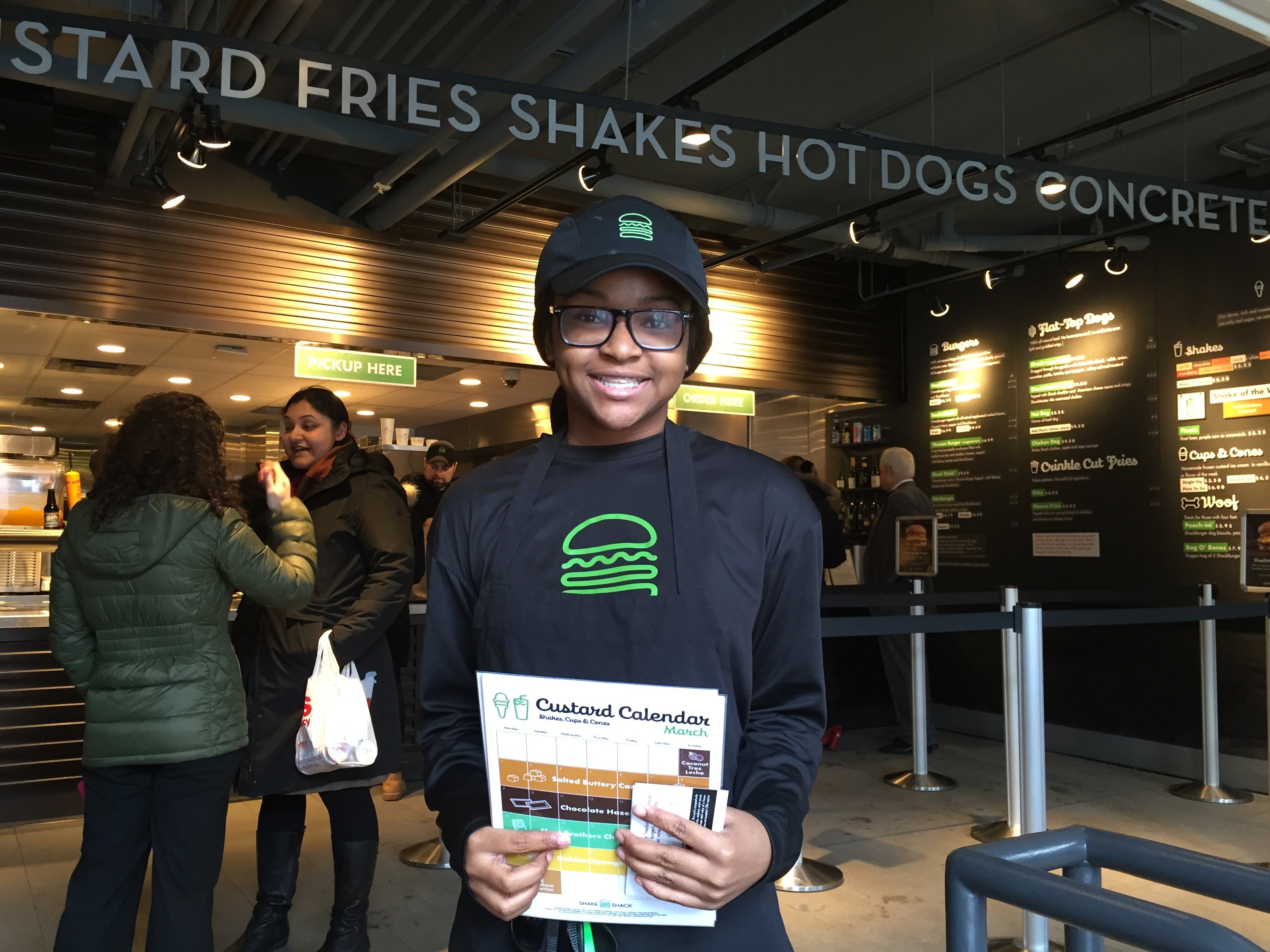 Interior shot of a Shake Shack in Boston.