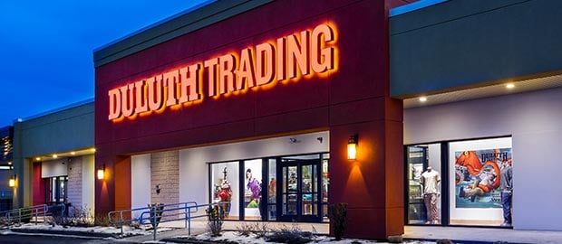 Front of Duluth's new store in Burlington, Mass.