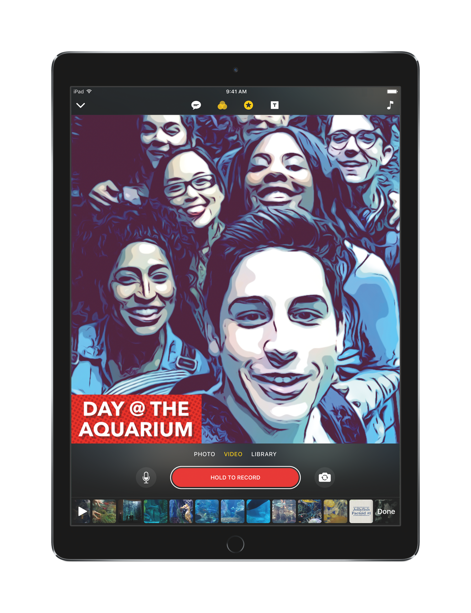 Apple Clips app on iPad