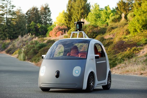 A prototype Google self-driving car.
