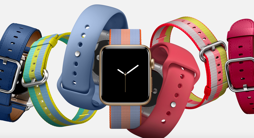 A group of Apple Watches.