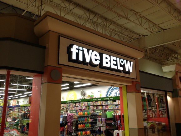 A Five Below store inside a mall