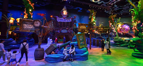 A show is about to start at DisneySea's Mermaid Lagoon Theater.