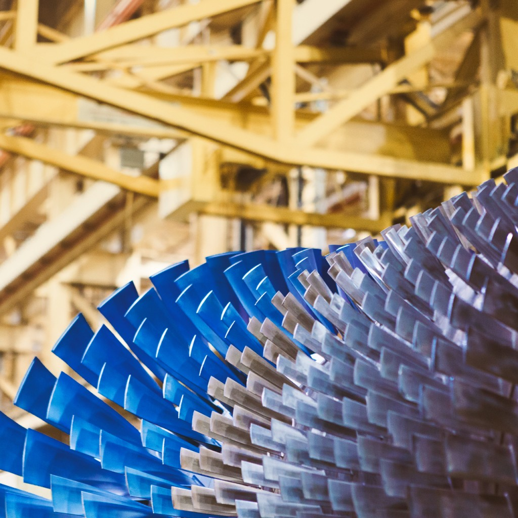 A GE gas-turbine compressor