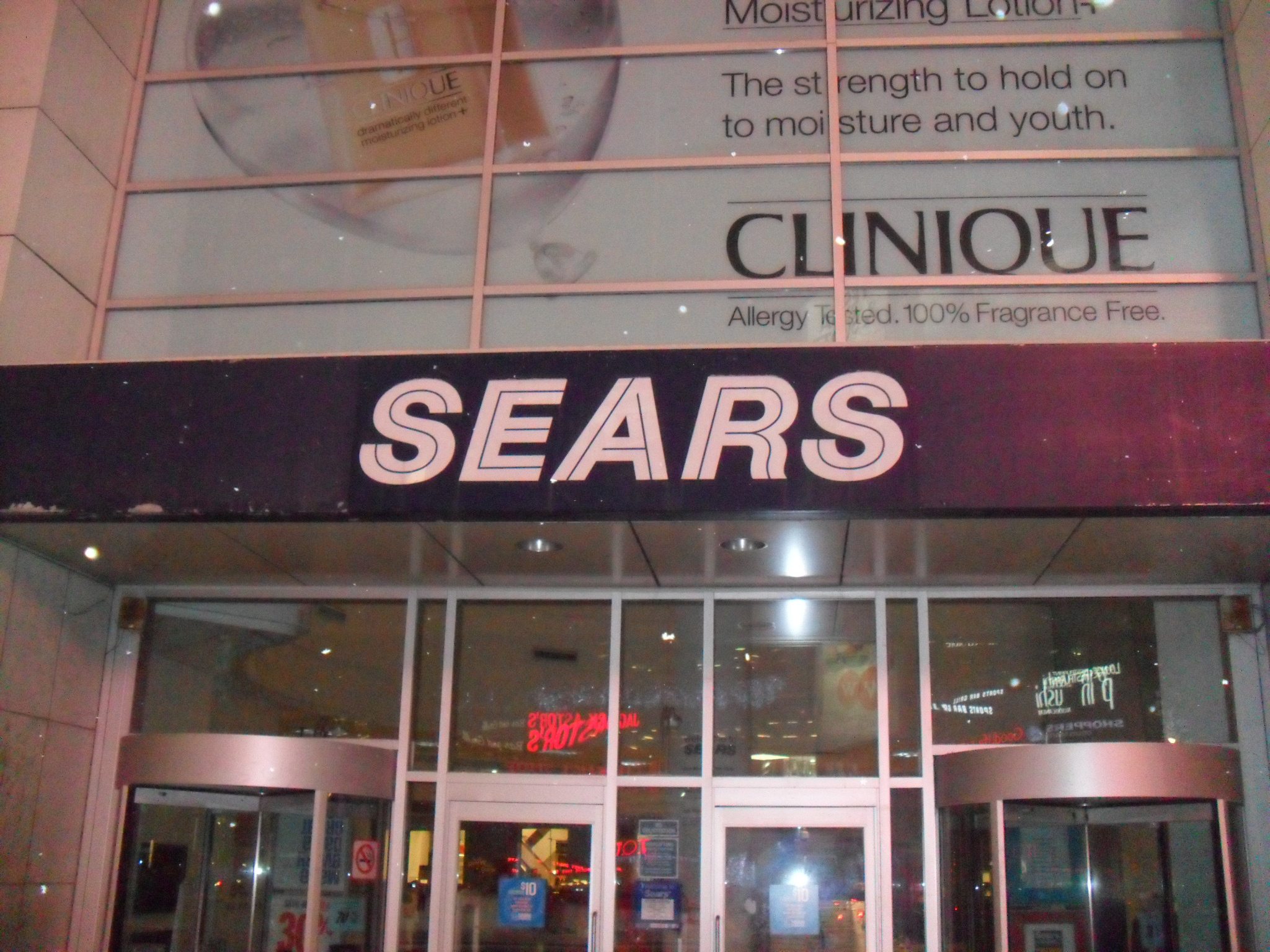 The entrance to a Sears store
