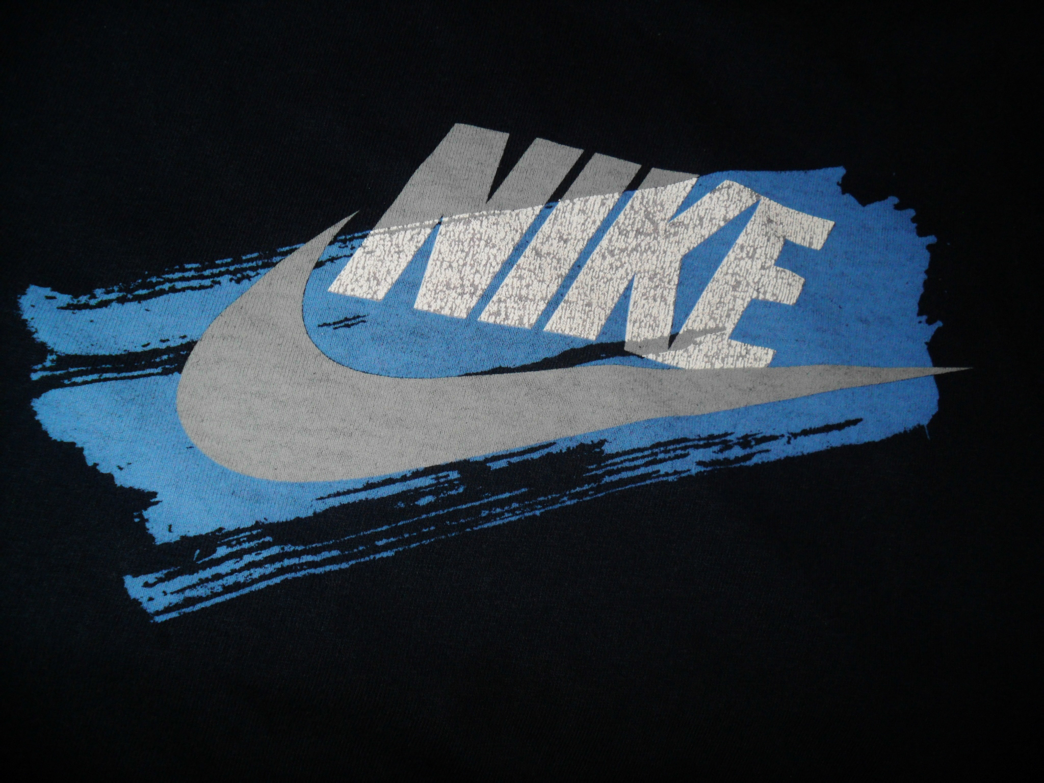 A Nike logo on a t-shirt