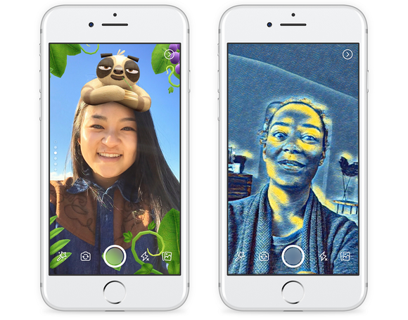 Facebook Snapchat competitor screenshots