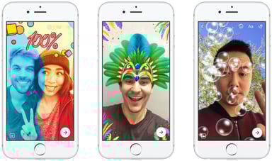 Facebook Snap Stories Copy in Facebook Messenger