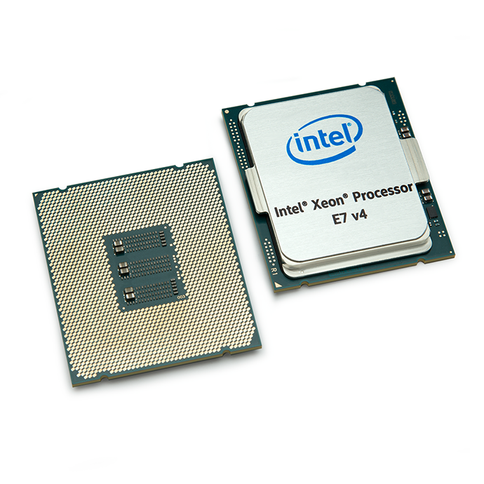 Intel's Xeon E7 v4 chips, in a press image. 