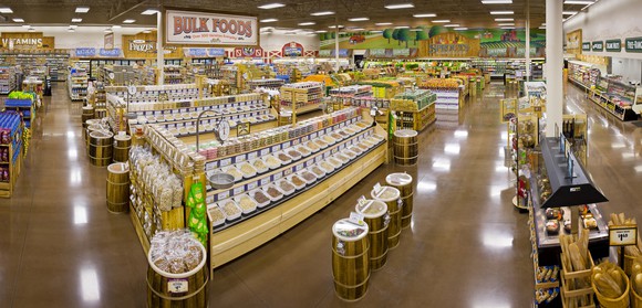 The inside layout of a Sprouts Farmers Market grocery store.