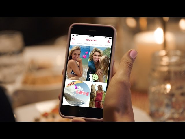 Image of the Snapchat app on a smartphone.
