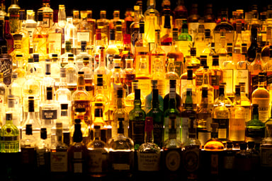 Bar of Liquor Bottles