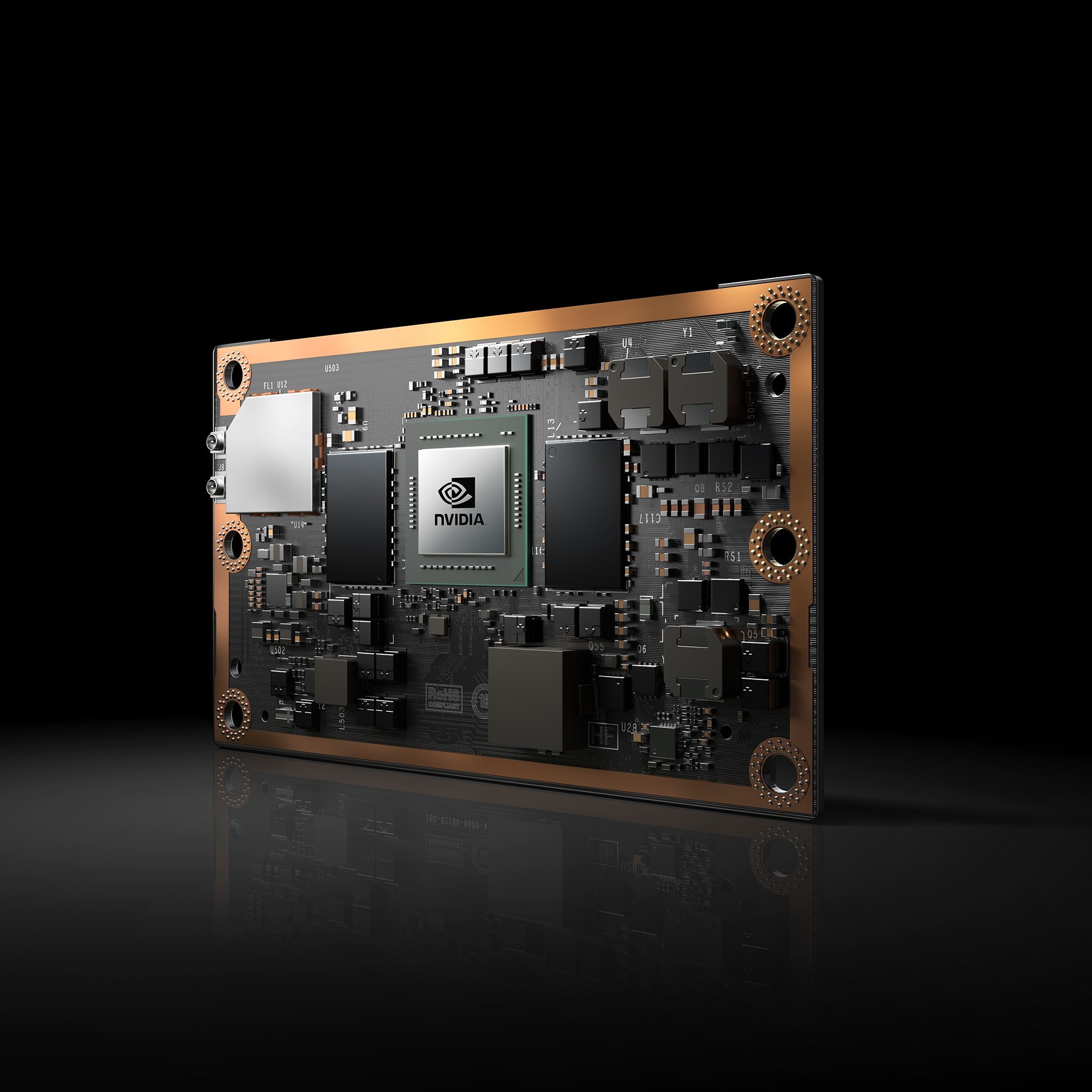 This image shows NVIDIA's Jetson TX2 embedded module. 