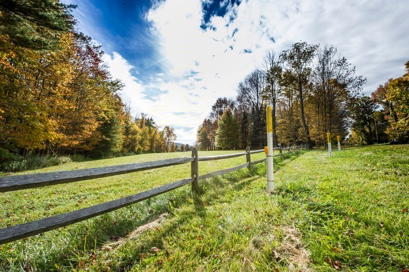 A right of way sign for an underground natural gas pipeline. 