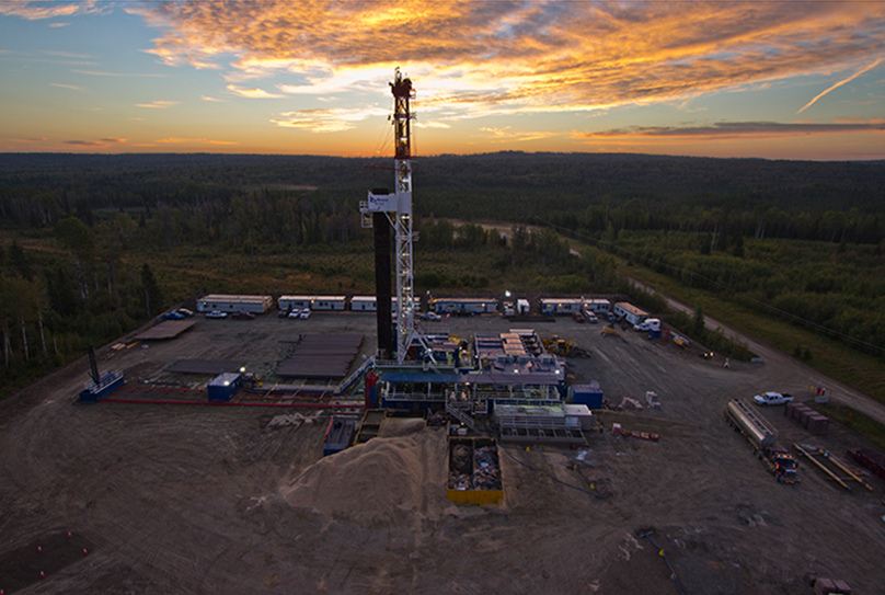 A drilling rig in Canada. 