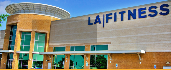Exterior view of an LA Fitness location. 