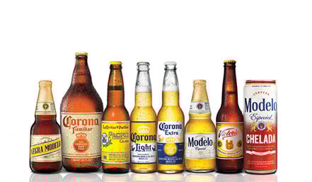 Corona and Modelo beer lineup