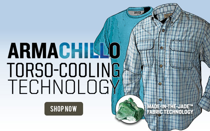 An illustration of Duluth Trading Company's Armachillo shirts