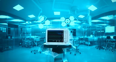 Medical instruments in hospital