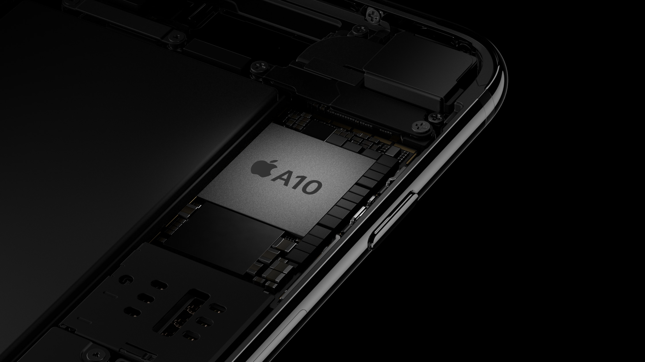Tearaway rendering of Apple's A10 Fusion chip