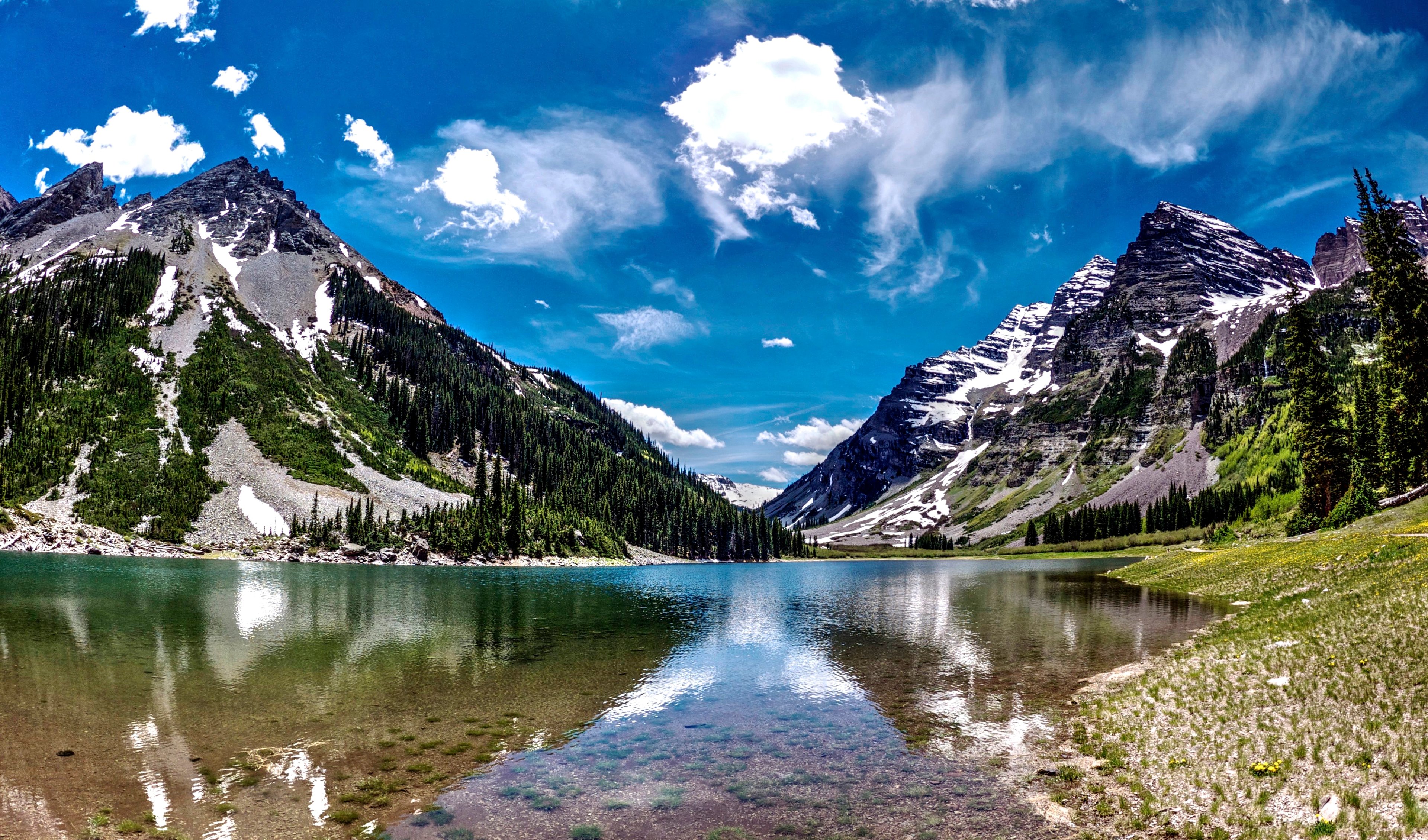 Mountains and river in Colorado.