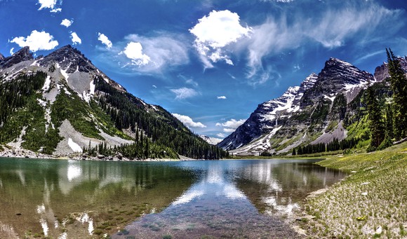 Mountains and river in Colorado.
