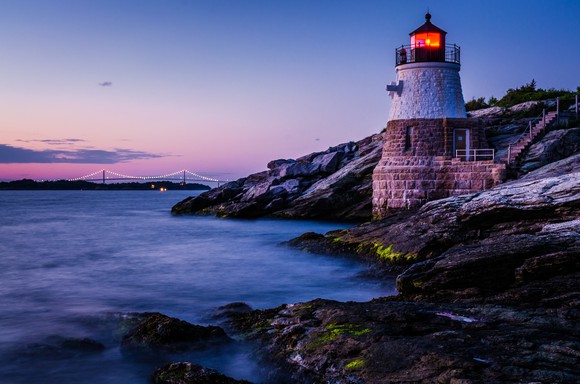 Castle Hill Lighthouse in Rhode Island.