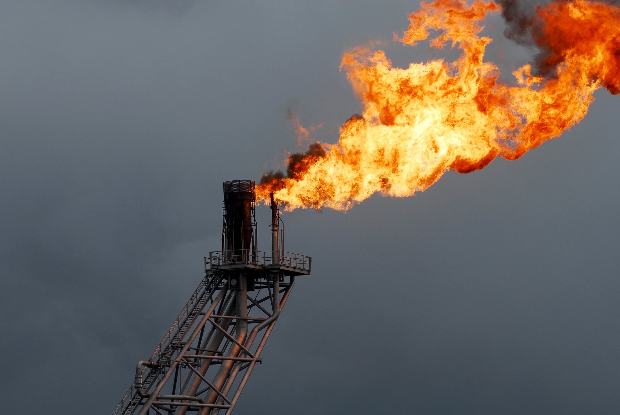 A gas flare