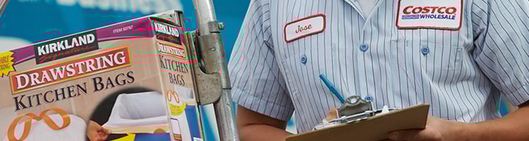 Deliveryman bringing Costco goods