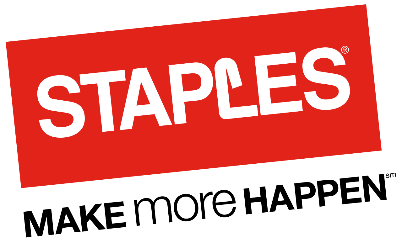 The Staples logo.