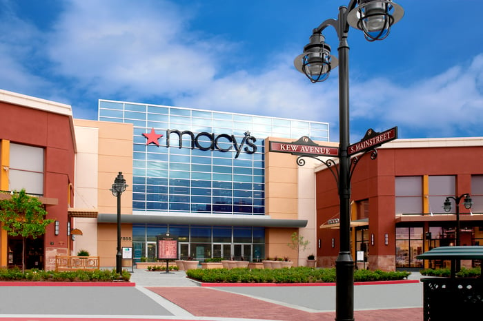 The exterior of a Macy's store