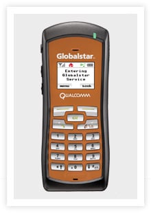 The rugged satellite phone, pictured in copper and black.