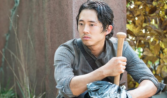 Glenn Rhee, as played by Steven Yeun, ponders his future on The Walking Dead.