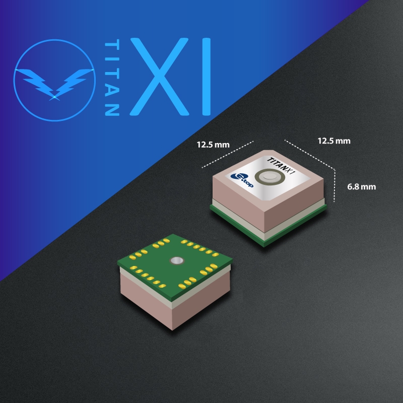 A GlobalTop Titan X1 GNSS antenna