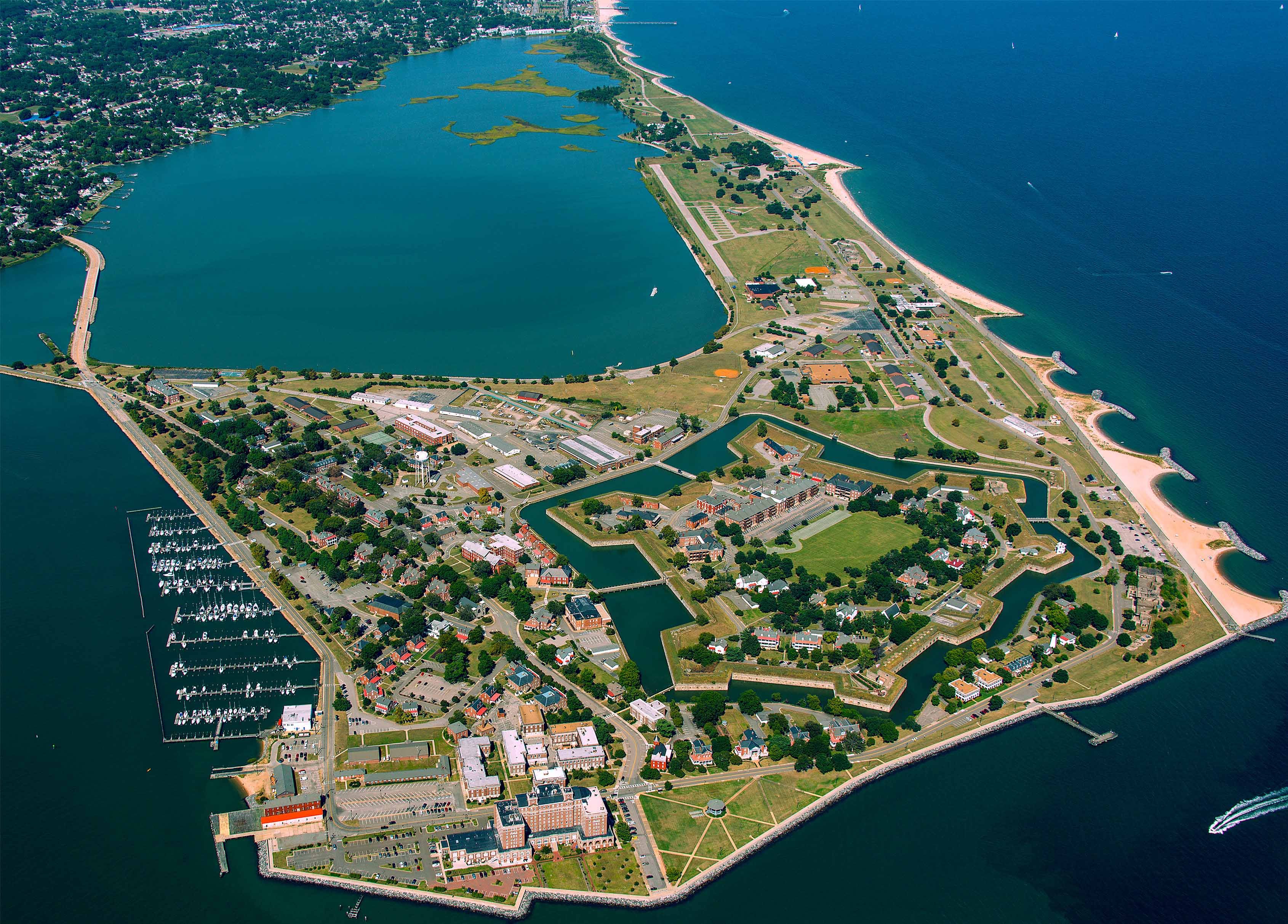 Fort Monroe from the air.