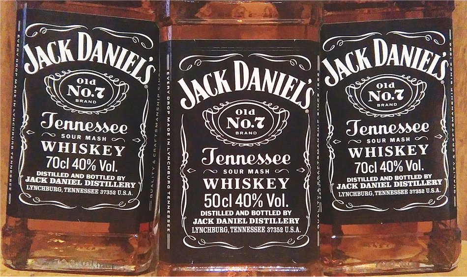 Three bottles of Jack Daniel's.