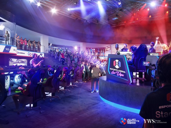 Rendering of the esports arena being built at Luxor.