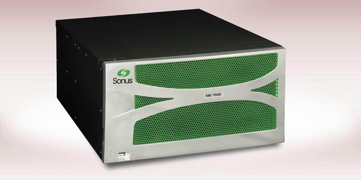 The SBC7000, a black box with a green and metal front.