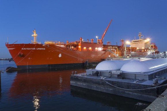 Navigator Holdings ship at port. 