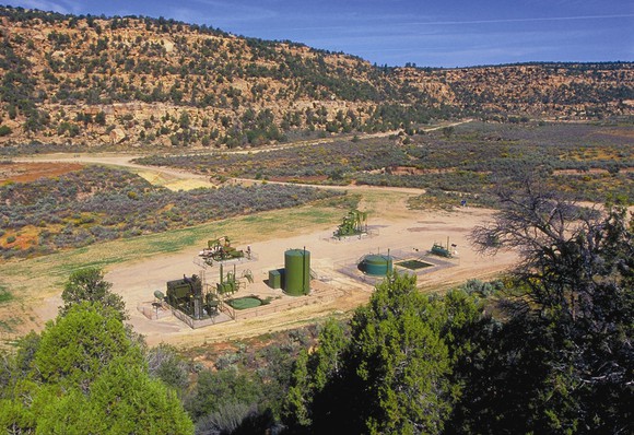 Oil and gas operations in the San Juan Basin. 