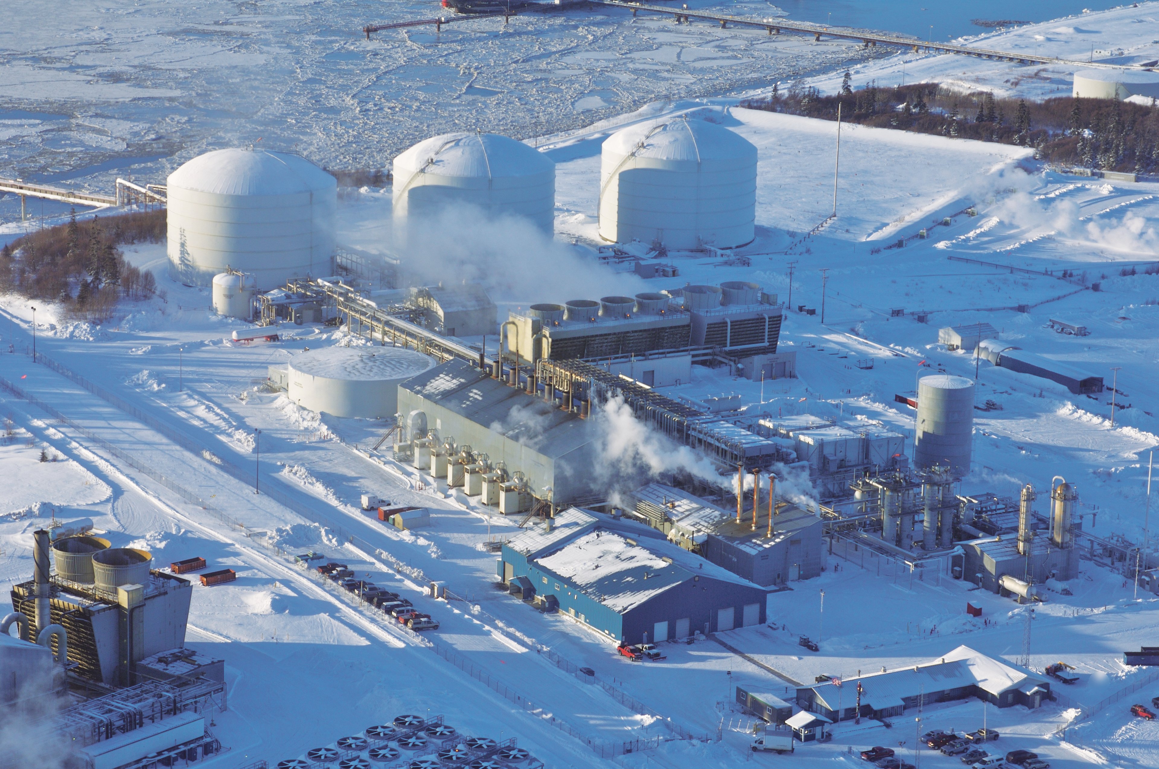An LNG export facility in Alaska. 