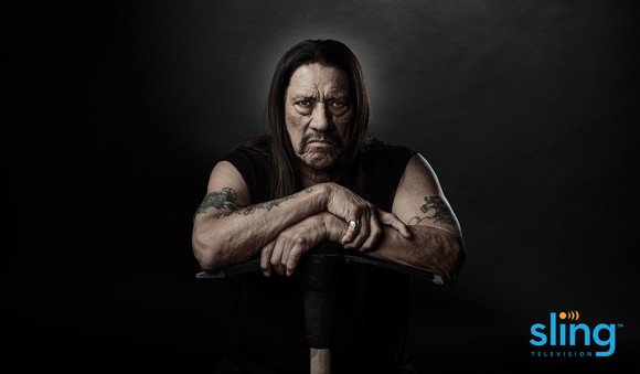 Actor Danny Trejo in an ad for Sling TV.