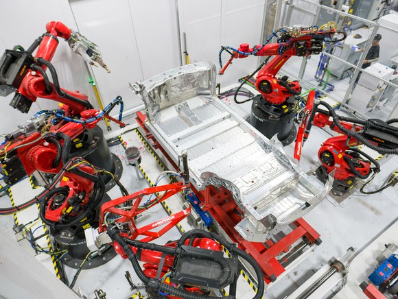 Tesla vehicle production.