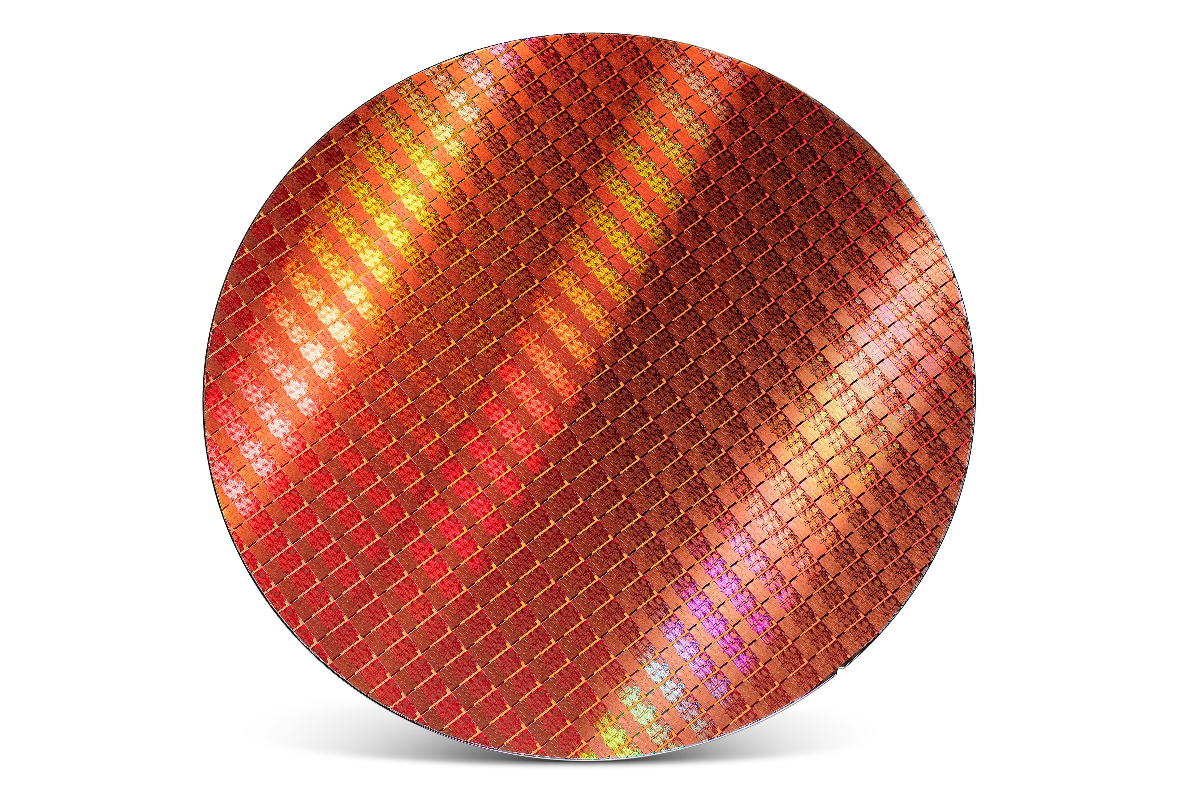 A silicon wafer.