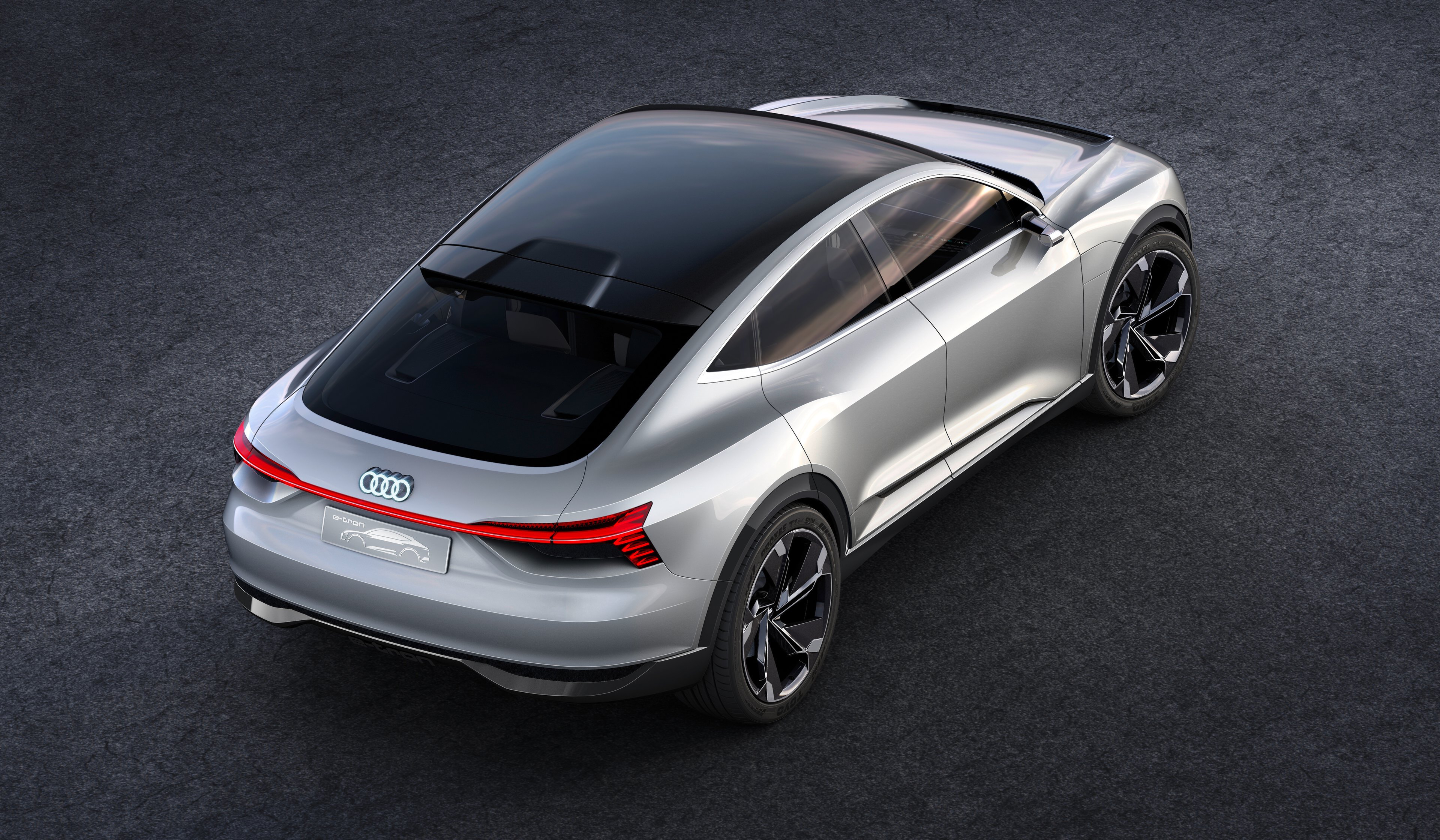 The e-tron Sportback concept SUV, viewed from above