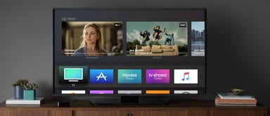 Apple TV in living room
