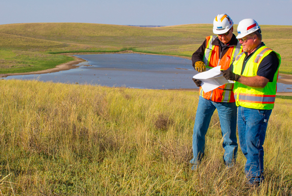 Peabody Energy employees in a field.