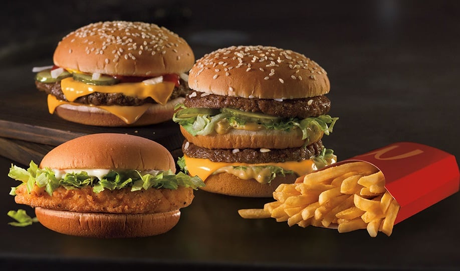 McDonald's burgers and fries